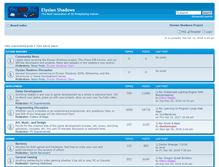 Tablet Screenshot of forums.elysianshadows.com